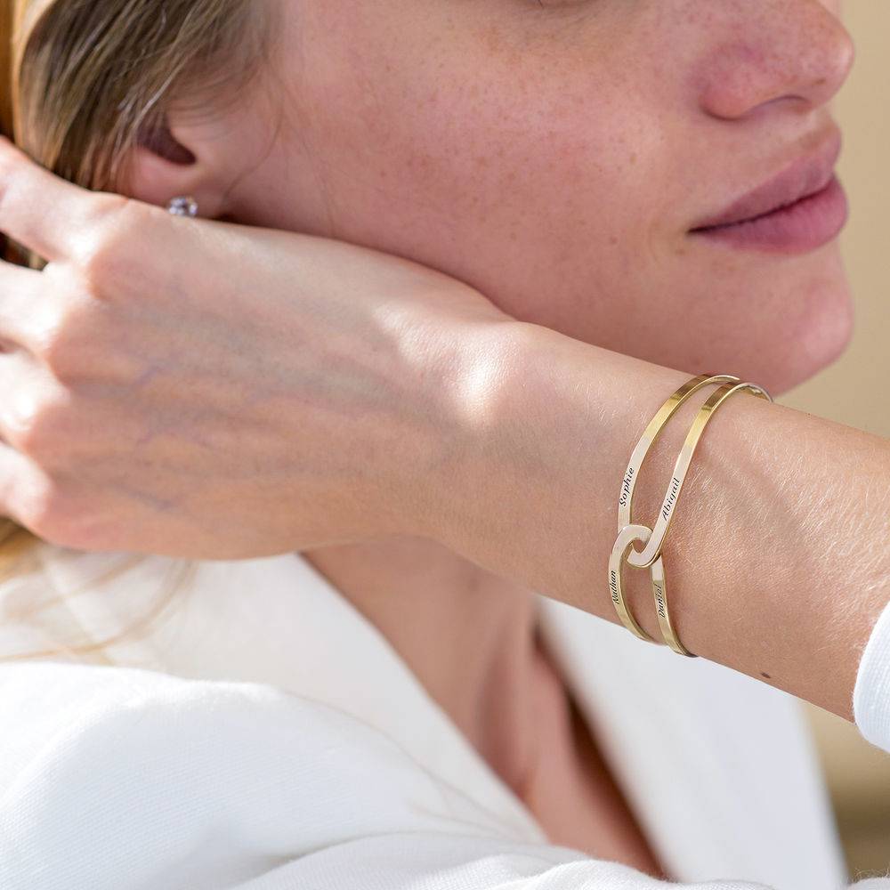 Hand in Hand – Custom Bracelet Cuff in 18ct Gold Vermeil-5 product photo