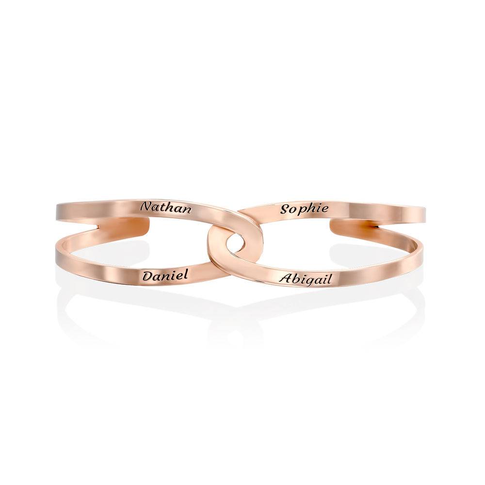 Hand in Hand - Custom Bracelet Cuff in Rose Gold Plating-6 product photo