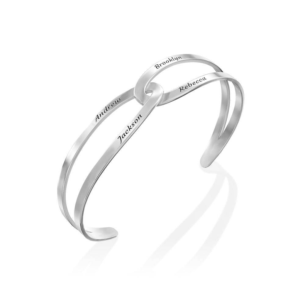 Hand in Hand- Custom Bracelet Cuff in Sterling Silver-1 product photo