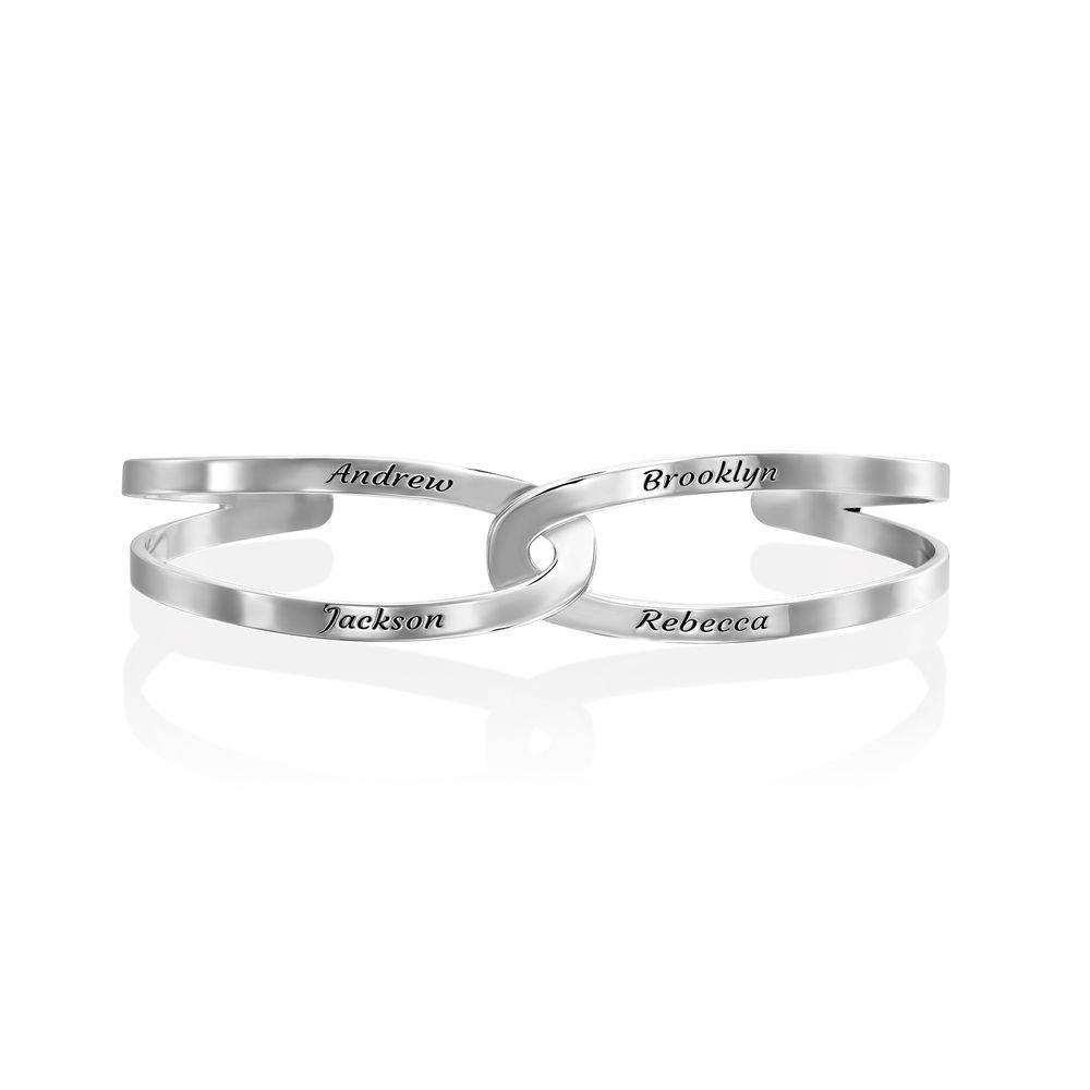 Hand in Hand- Custom Bracelet Cuff in Sterling Silver-6 product photo
