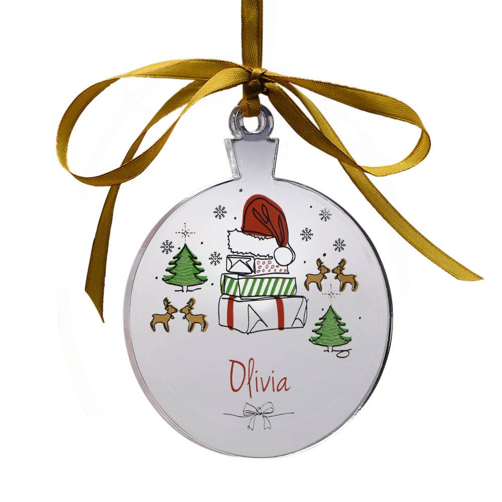 Happy Tree Custom Christmas Ornament - Single Name-1 product photo