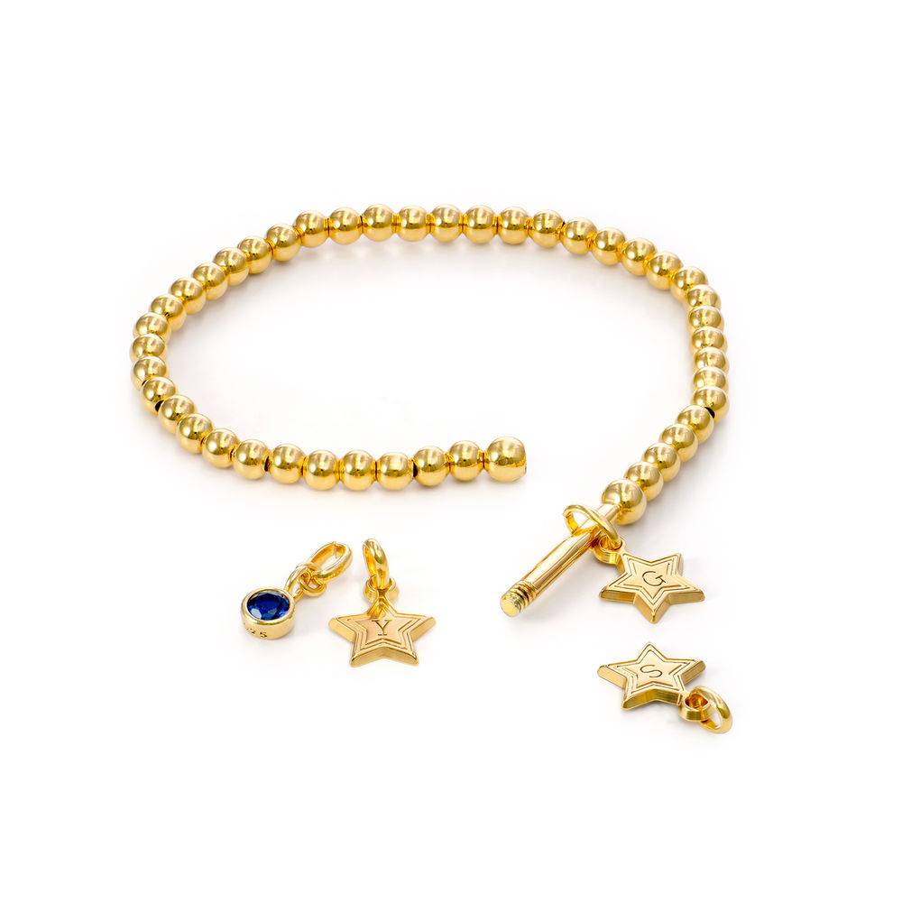 Having a Ball Bracelet with Custom Charms in Gold Plating-2 product photo