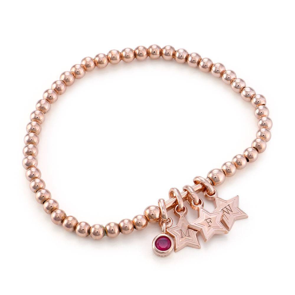 Having a Ball Bracelet with Custom Charms in 18ct Rose Gold Plating-3 product photo