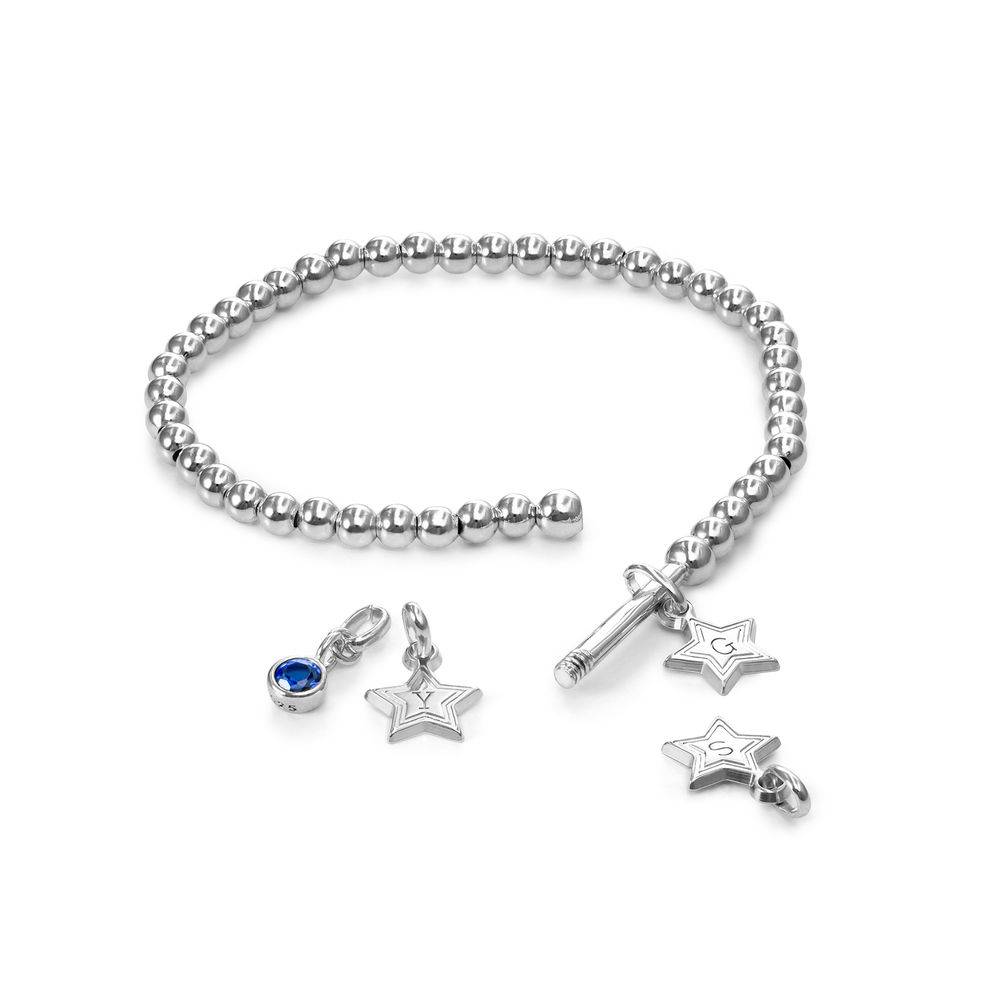 Having a Ball Bracelet with Custom Charms in Sterling Silver-4 product photo