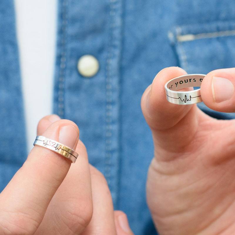 Heart Beat Couple's Rings - Man Ring-3 product photo