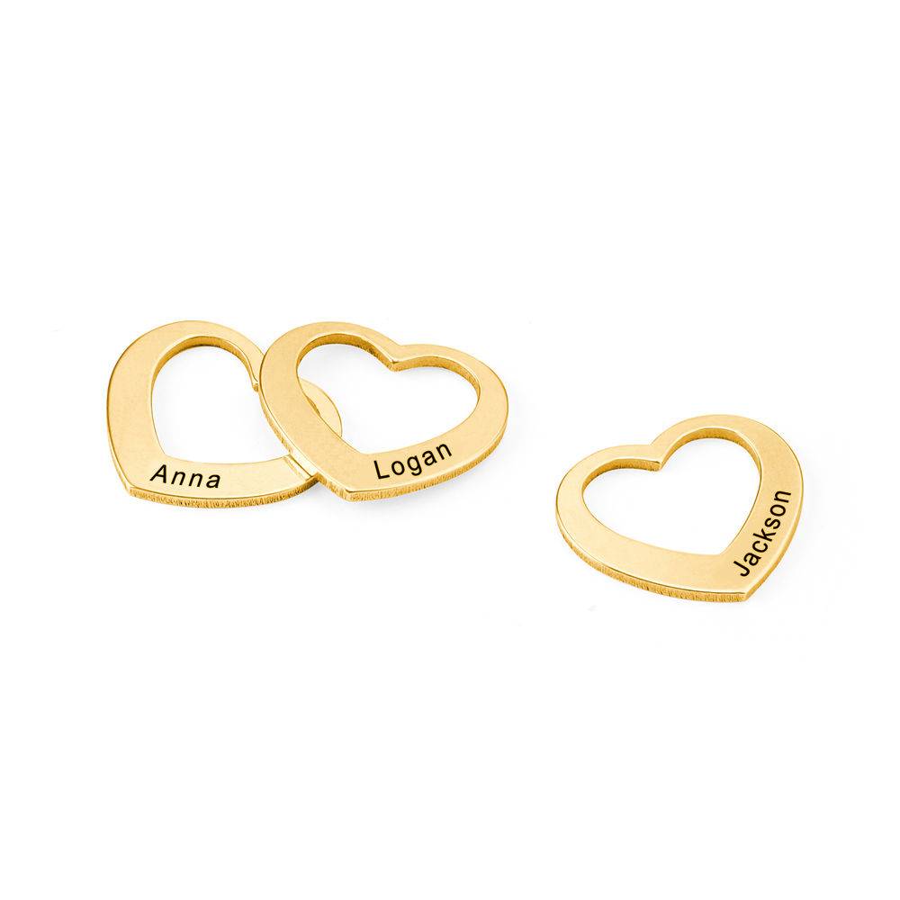 Heart Charm For Bangle Bracelet in 18ct Gold Vermeil-2 product photo