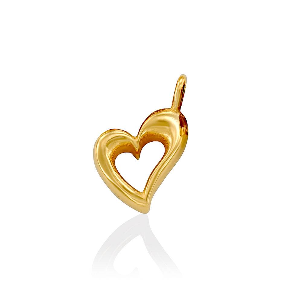 Herz-Charm für Linda Kreisanhänger-Kette - 750er vergoldetes Silber Produktfoto
