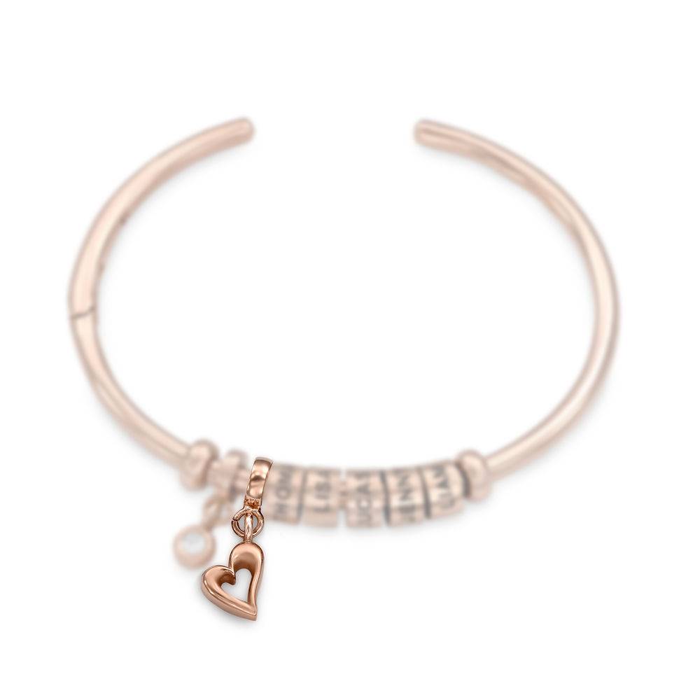Heart Charmfor Linda Bangle in 18ct Rose Gold Plating-2 product photo