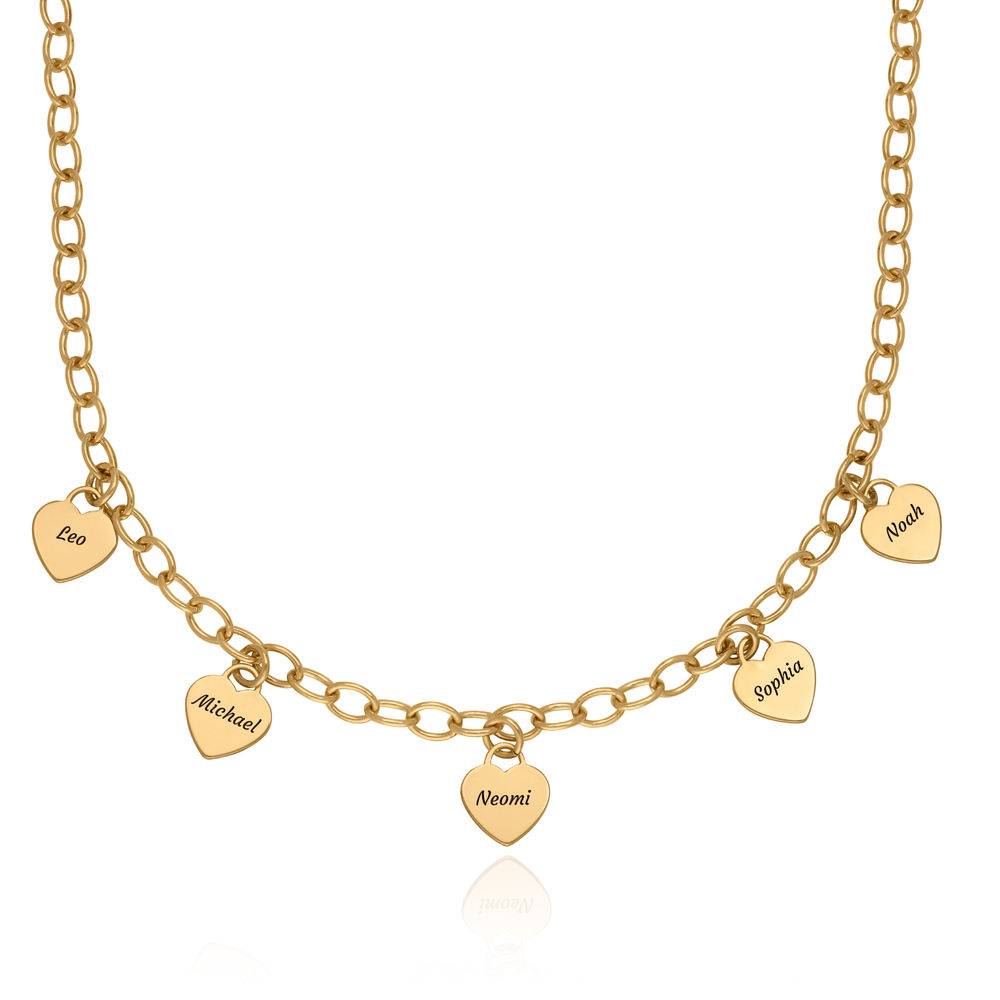 Heart Charms Necklace in 18ct Gold Plating product photo