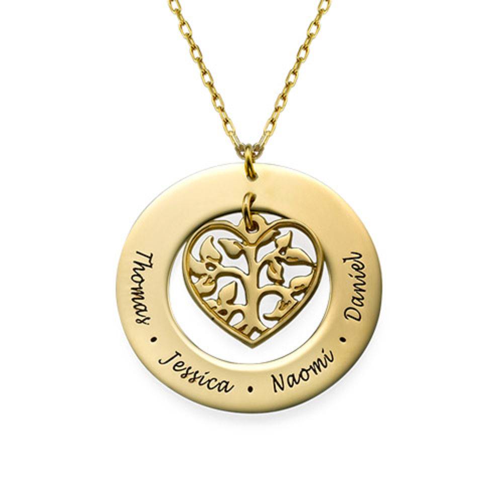 Heart Family Tree Necklace in 10ct Gold-1 product photo