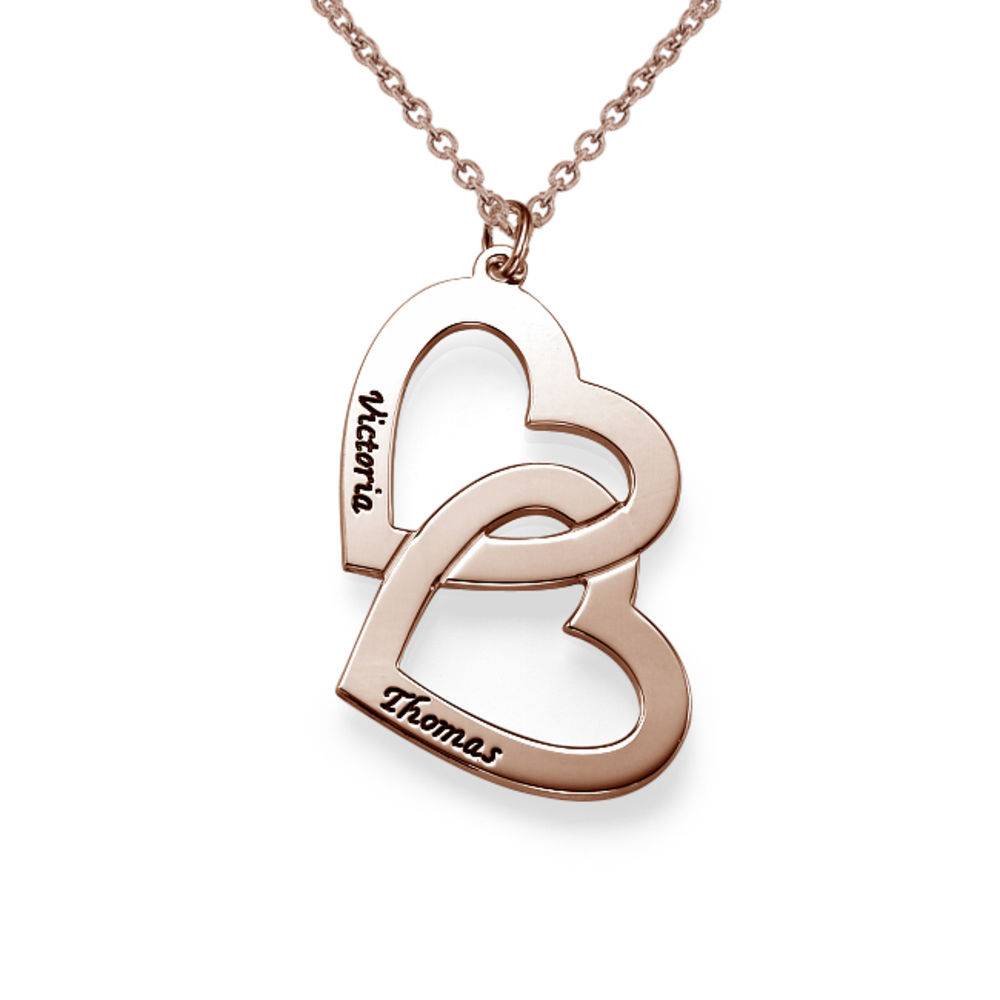 Heart in Heart Necklace in 18ct Rose Gold Plating product photo
