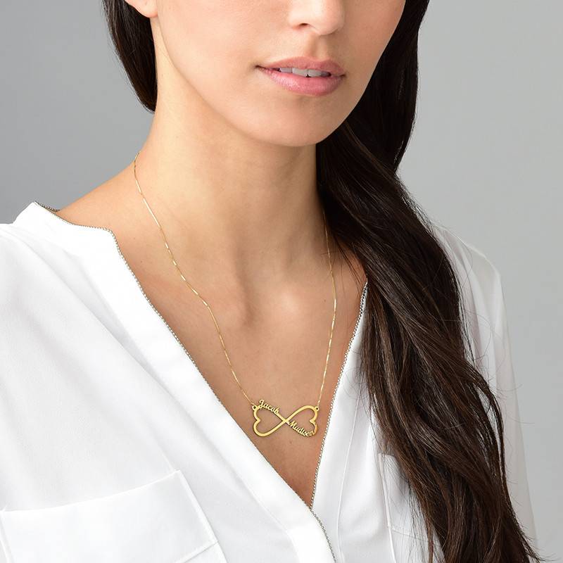 Heart Infinity Name Necklace - 14K Gold-2 product photo