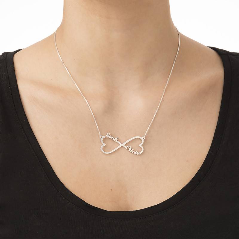 Heart Infinity Name Necklace in Sterling Silver-2 product photo
