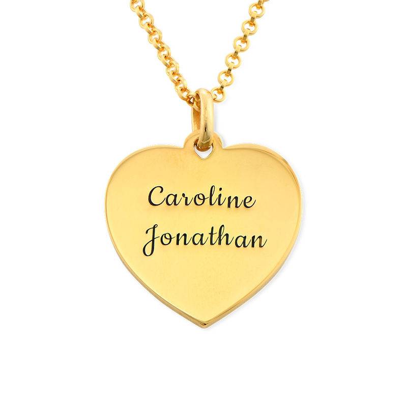 Heart Necklace in 18ct Gold Vermeil-3 product photo