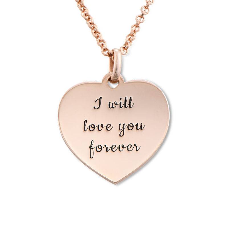 Heart Necklace in 18ct Rose Gold Plating-3 product photo