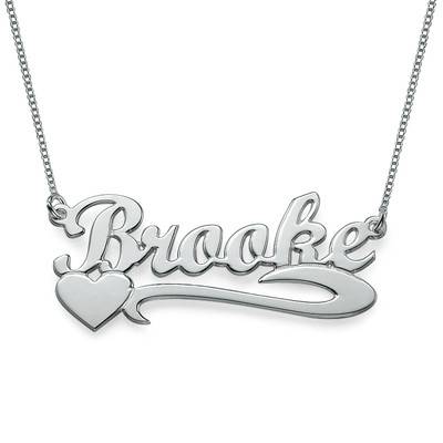 Heart Silver Name Necklace product photo