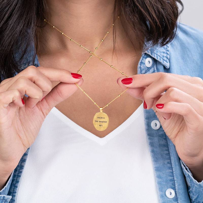 Hygieia Coin Necklace in 18ct Gold Plating-3 product photo
