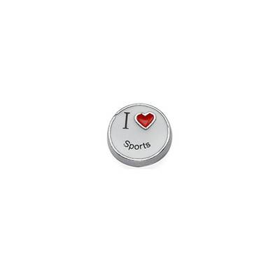 "I love sports" Disk für Floating Charm-Medaillon-1 Produktfoto