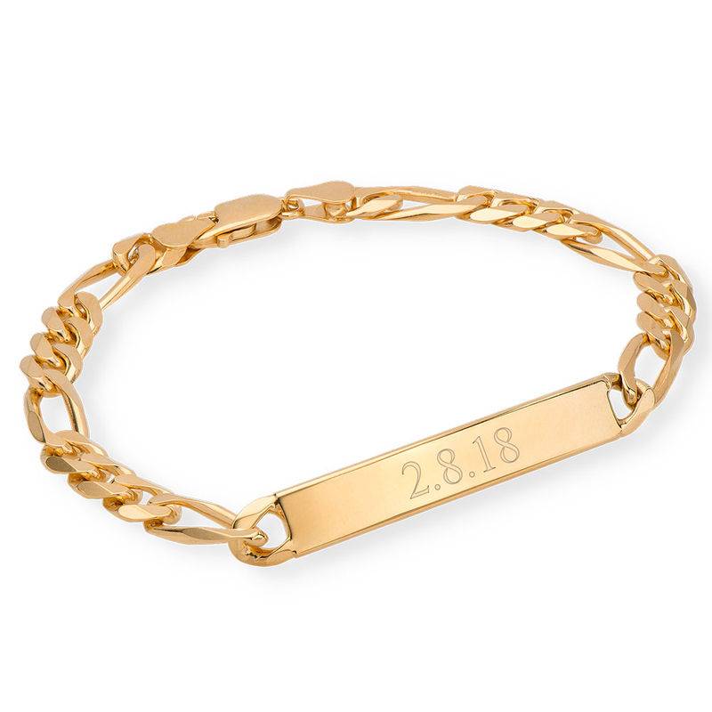 Amigo ID Bracelet for men in 18ct Gold Vermeil-5 product photo