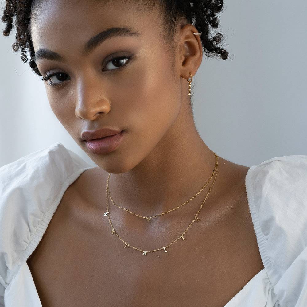 Mia Halskette mit Initialen - 585er Gelbgold-1 Produktfoto