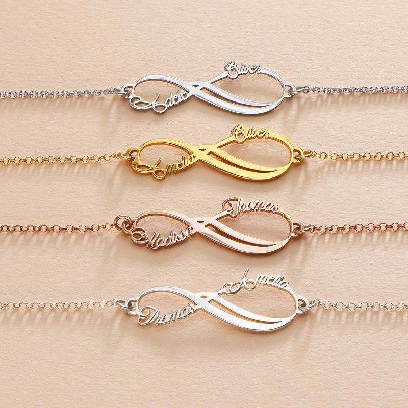 Infinity 2 Names Bracelet in Sterling Silver-1 product photo