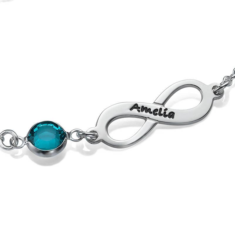 Infinity Birthstone Bracelet in Sterling Silver-1 product photo