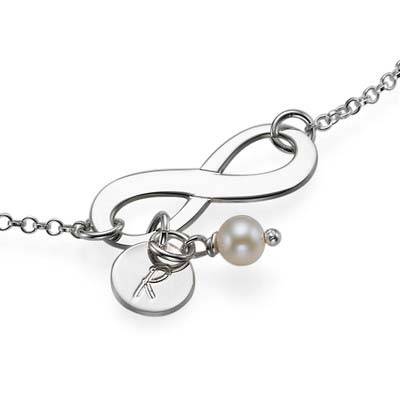 Initial Charm Infinity Bracelet product photo