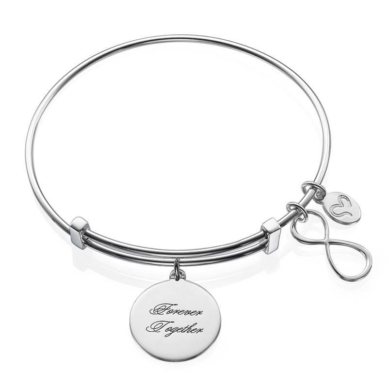 Infinity Charm Bangle Bracelet-3 product photo