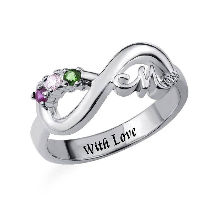 Infinity Mom Ring with Inner Engraving product photo