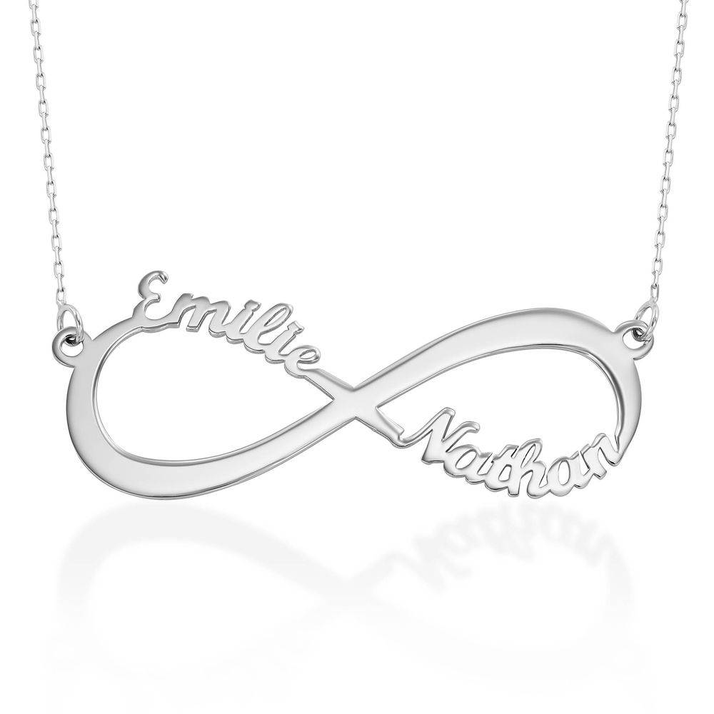Infinity Name Necklace in 14ct White Gold-3 product photo