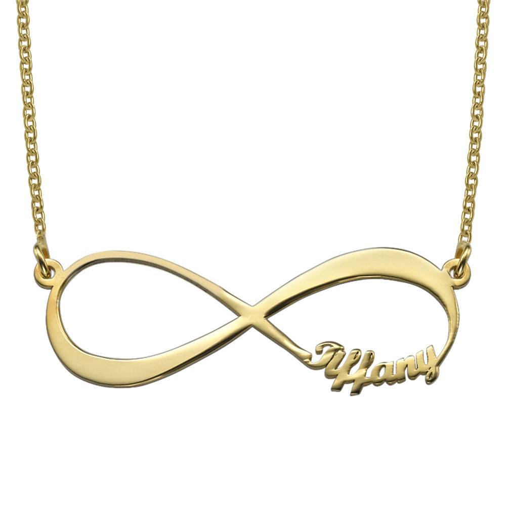 Collar Infinito con nombre en oro Vermeil foto de producto