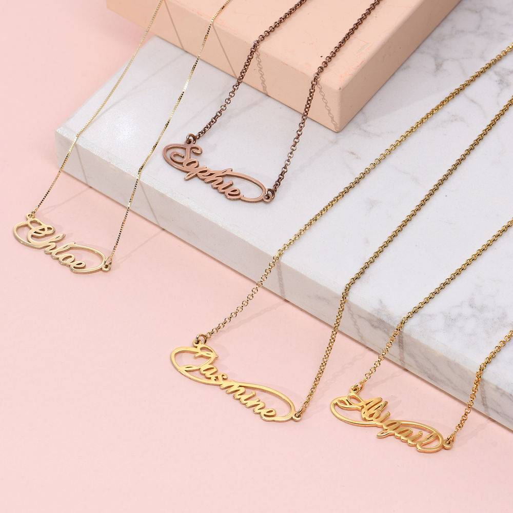 Signature Infinity Style Name Necklace Sterling Silver-3 product photo