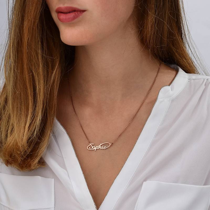 Infinity Style Name Necklace in 18ct Rose Gold Plating-1 product photo