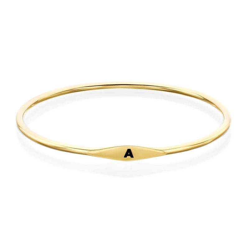 Initial Bangle Bracelet in 18ct Gold Plating-5 product photo