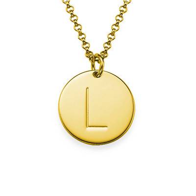 Initial Charm and Birthstone Necklace in 18ct Gold Plating-1 product photo