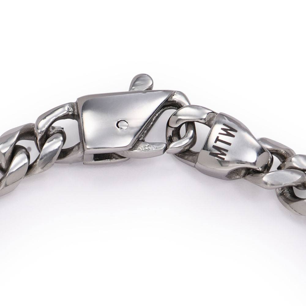 Initial Cuban Chain Bracelet for Men in Stainless Steel-1 product photo