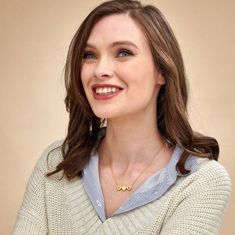 Initial Hearts Stackable Necklace in 18ct Gold Plating-5 product photo