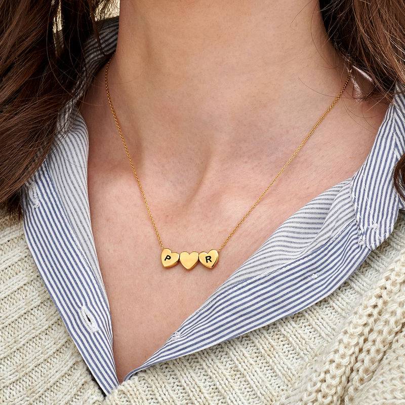 Initial Hearts Stackable Necklace in Gold Plating-3 product photo