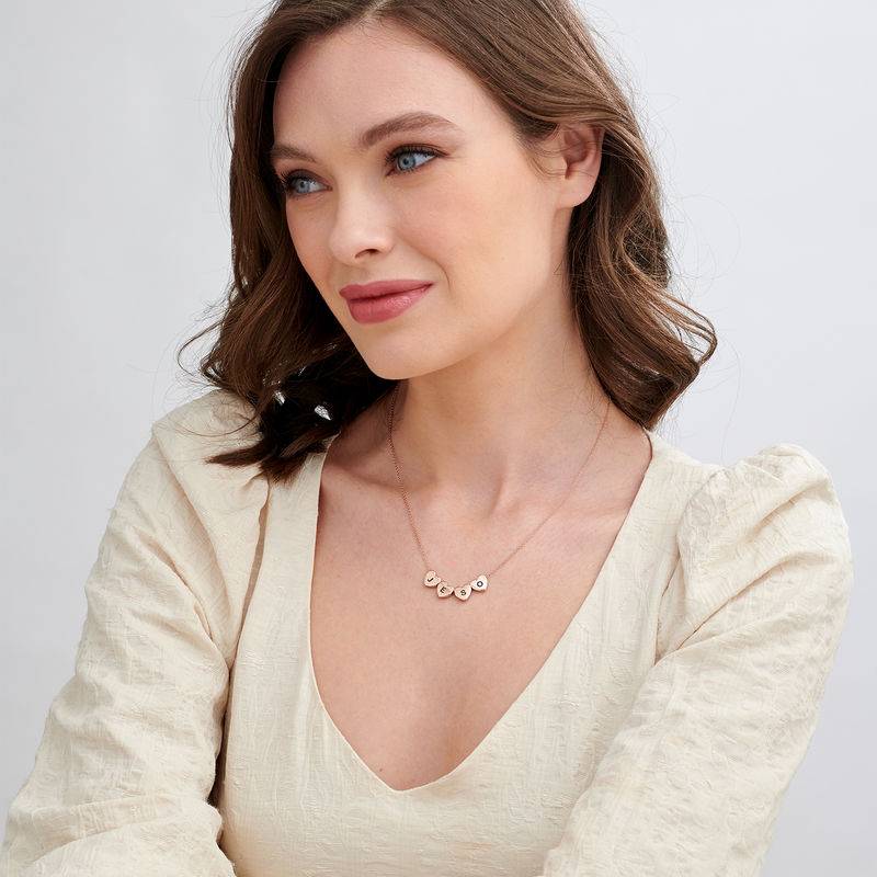 Initial Hearts Stackable Necklace in 18ct Rose Gold Plating-1 product photo