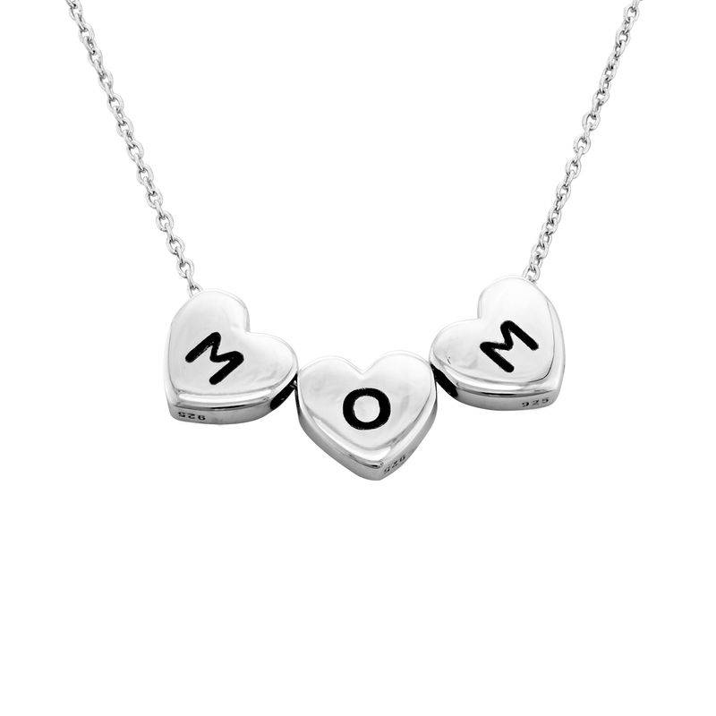 Initial Hearts Stackable Necklace in Sterling Silver-5 product photo