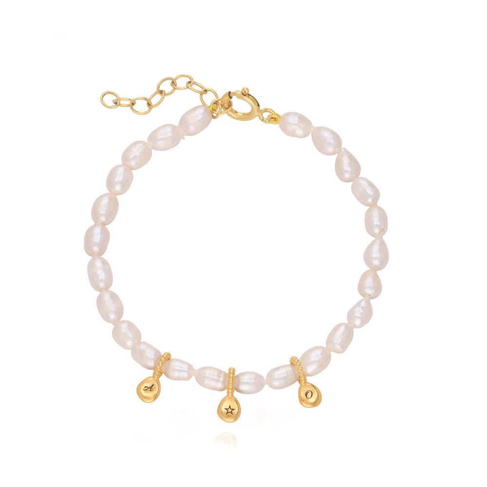Initial Pearl Anklet in Gold Plating product photo