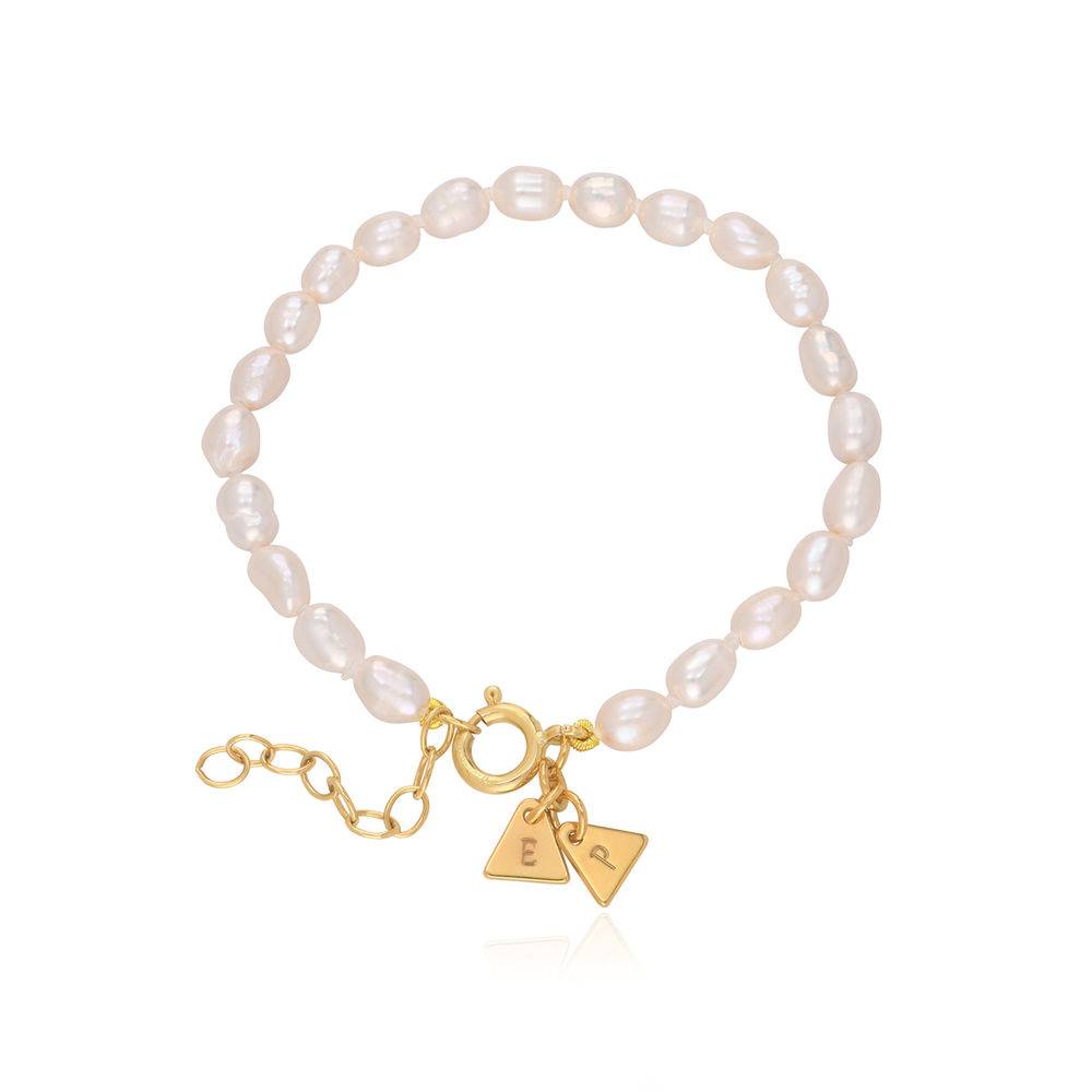 Initial Pearl Bracelet in Gold Plating product photo