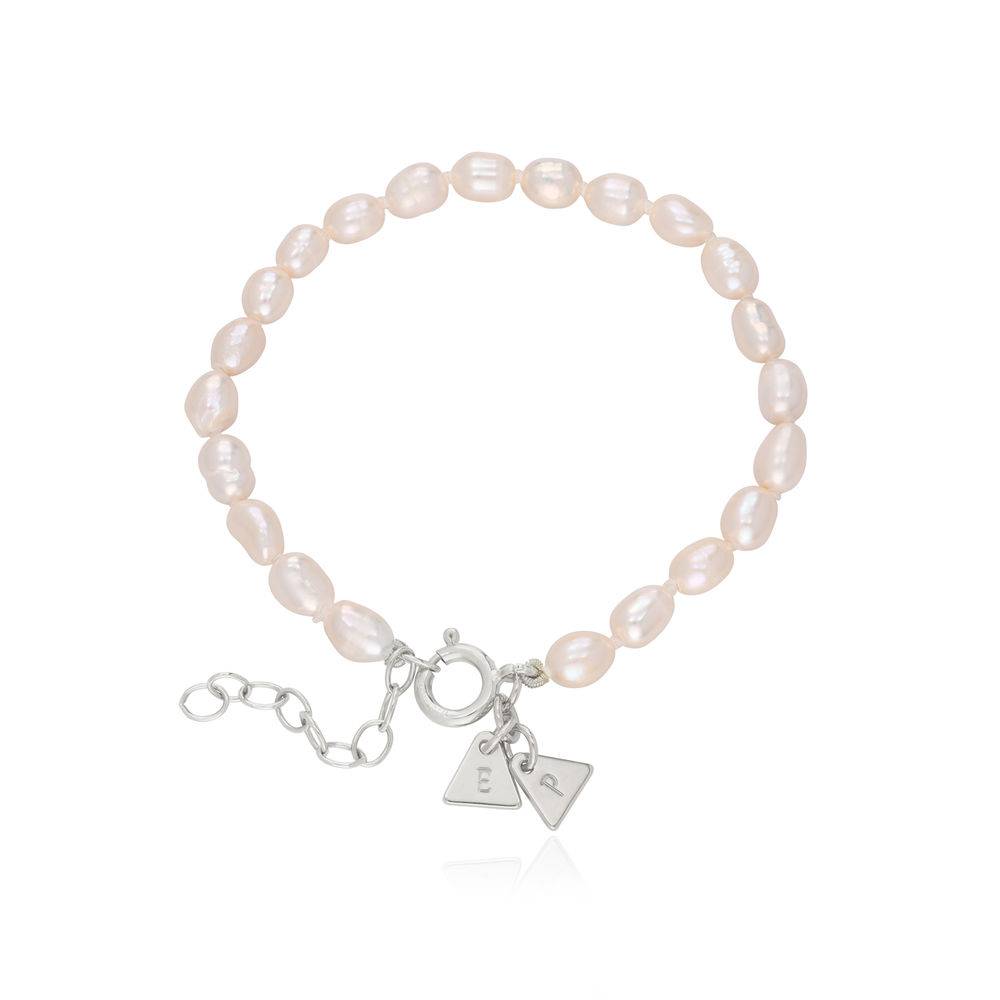Initial Pearl Bracelet in Sterling Silver-3 product photo