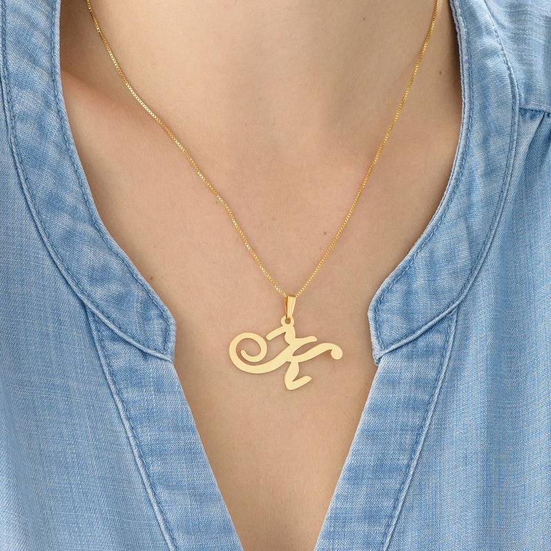 18ct Gold-Plated Initials Pendant With Any Letter product photo