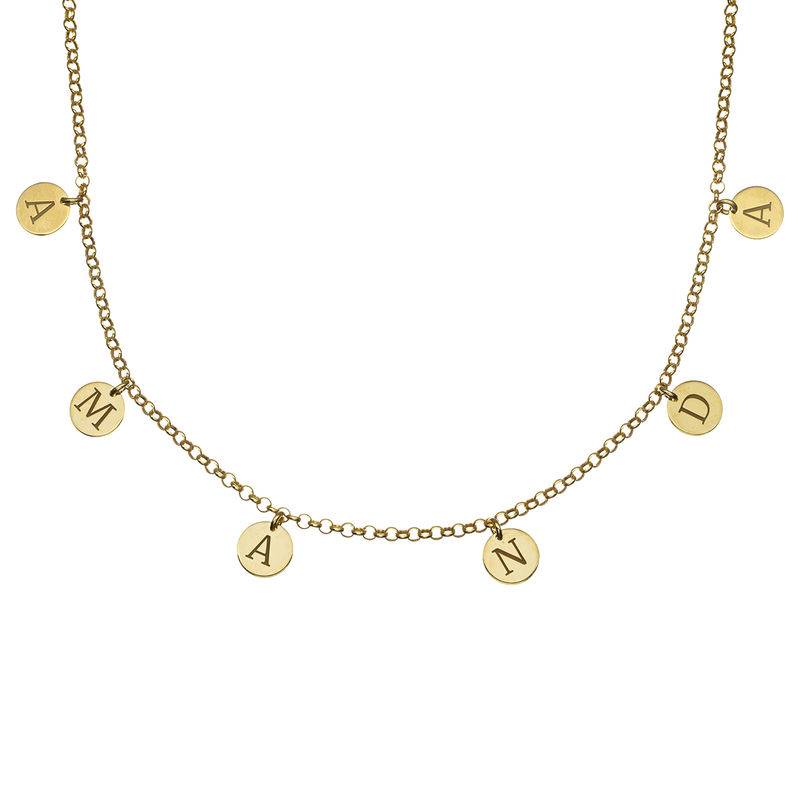 Initials Choker Necklace in 18ct Gold Vermeil-3 product photo