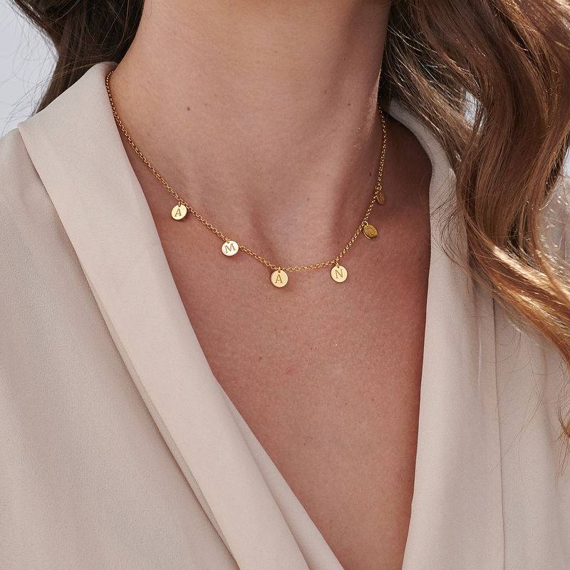 Initials Choker Necklace in 18k Gold Vermeil-3 product photo