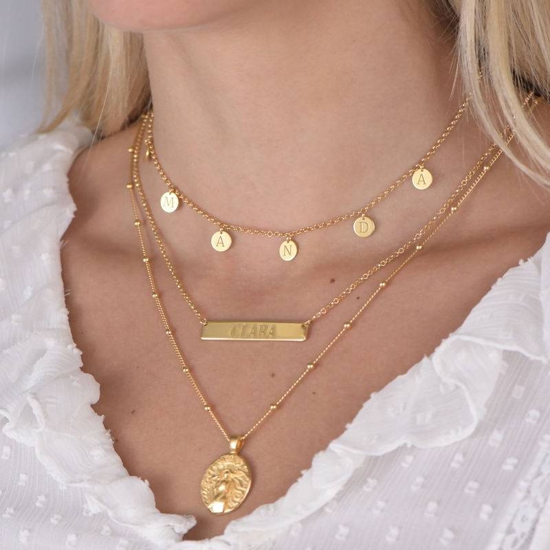 Initials Choker Necklace in Gold Plating-5 product photo