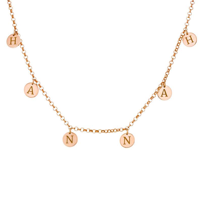 Initials Choker Necklace in 18ct Rose Gold Plating-4 product photo