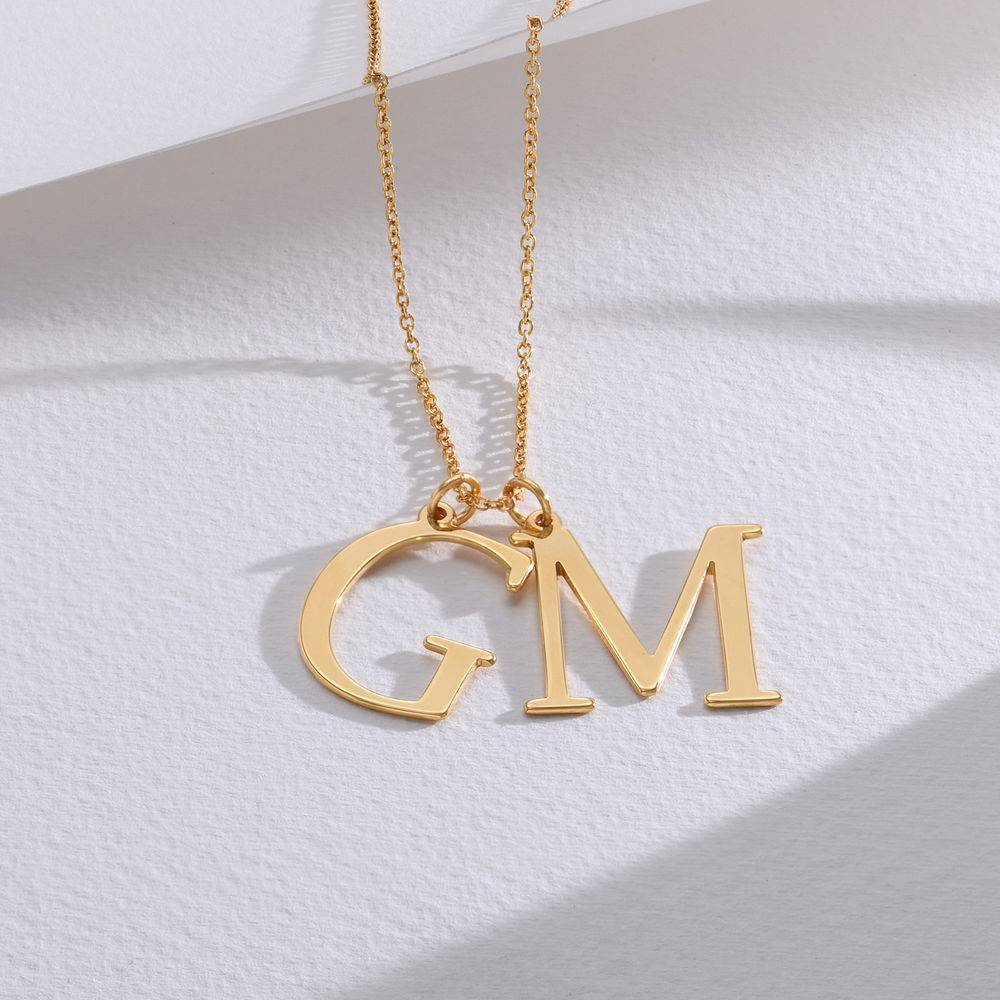 Initials Necklace in 14ct Yellow Gold-4 product photo