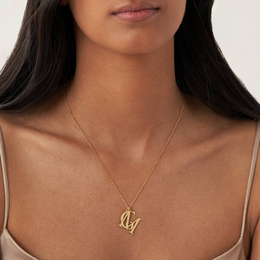 Initials Necklace in 18K Gold Plating-3 product photo